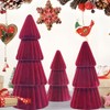 Juego de 5 rboles de Navidad de terciopelo aterciopelado para