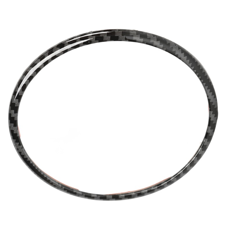 Steering Wheel Emblem Ring Carbon Fiber Look Simple Cool Replacement