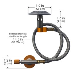 nCamp Outdoor Camping Hiking Backpacking Stove Isobutane Propane Gas Adapter Hose for nCamp Stove