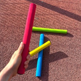 4-Piece Running Baton Set for School Events, Track & Field, 4 Colors 1 Set