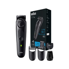 Braun Beard Trimmer Series 5 Shaver BT5420 Men's Electric Fully Washable Bath Shaving Compatible 40-Stage Length Adjustment Two-Block Compatible Styling Attachment Pouch Rechargeable 100 Minutes