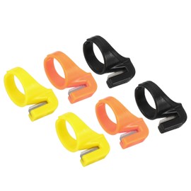 PATIKIL Plastic Quilting Sewing Thread Cutter Ring, 12 Pcs Yarn Cutter Ring Finger Sewing Rings Cutting Tool for Cutting Yarn Fish Line Craft, 3Color