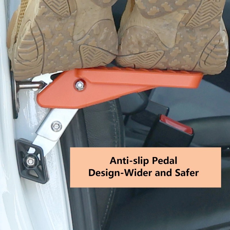 TOOENJOY Universal Foldable Car Door Step Latch Hook Mini Pedal