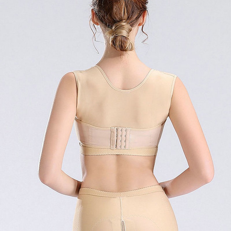 Post Surgery Breast Shaper Top Front Closure Elastic Breathable Posture