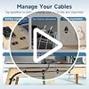 Adjustable Cable Management Clips - Self Adhesive Cord Organizer