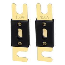 Heschen ANL Fuse ANL-150 150 Amp Car Vehicle Audio System Leaf Gold Tone & Black Pack of 2