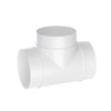 Pipe T-Piece Connector Diameter 100 mm PVC Plastic White Ventilation