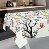 ANRO Oilcloth Tablecloth Wax Tablecloth Washable Garden Tablecloth Round Oval