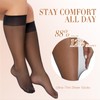 MANZI 6 Pairs Plus Size Sheer Knee Highs Stocking for