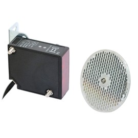 Supreform IP67 Waterproof Universal 10-30VDC Safety Retro-Reflective Photoelectric Beam Sensor for 12VDC and 24VDC Gate Opener, Garage Door Sensor Up to 40 Feet Sensing Range, Pre-Wired 6.6 Feet Cord