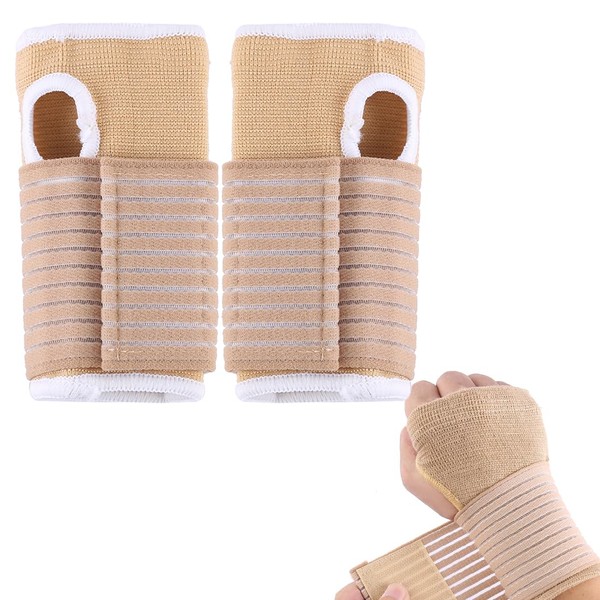 Handgelenkbandage, 4 Stück Atmungsaktiv Wrist Wrap Bandage Handgelenk, Handgelenkstütze Handbandage,