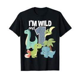 I'm Wild and 1 Dinosaurs Theme Birthday Dinosaur Party T-Shirt