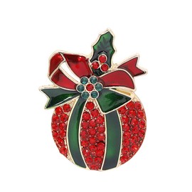 OUNONA Christmas Diamond Brooch Fashion Festive Enamel Pin Shirt Jumper Boutonnieres Clothing Collar Corsage