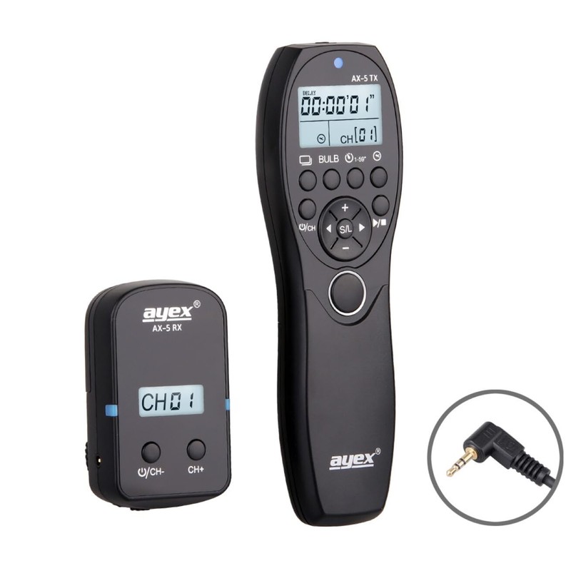 Radio Timer Remote Shutter Release AX-5 RR100 e.g. X-100F XT-20