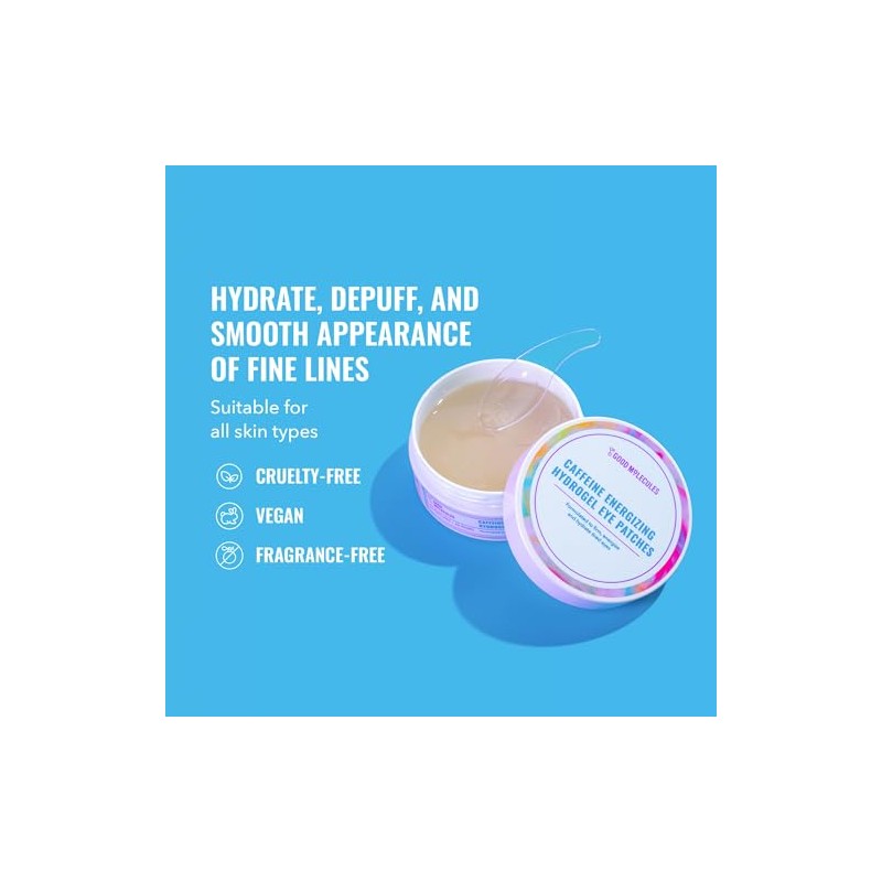 Good Molecules Caffeine Energizing Hydrogel Eye Patches - Hydrogel Mask