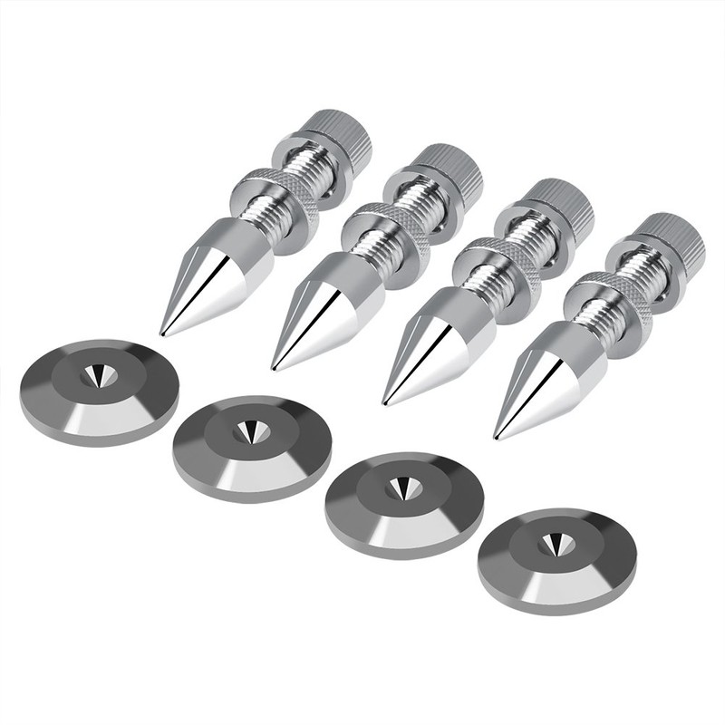 Speaker Spike Set, 4 Pack HiFi Shockproof Speaker Spike with