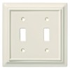 Brainerd 126447 Wood Architectural Double Toggle Switch Wall Plate /