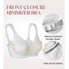 Curyon Women's Front Closure Back Support Minimizer Bra Full Figure