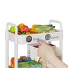 Laiensia 3-Tier Rolling Cart with Wheels,Multifunction Utility Storage carts, Kitchen