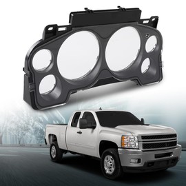 LQI Gauge Cluster IPC Lens Cover Chrome Trim Compatible with Chevy Silverado GMC Sierra Tahoe 2007-2013