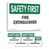 Fire Extinguisher OSHA SAFETY FIRST Rigid Plastic Sign 24 Inch