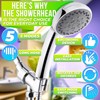 5-Mode Handheld Shower Head with Hose 4.9 Ft - Shower