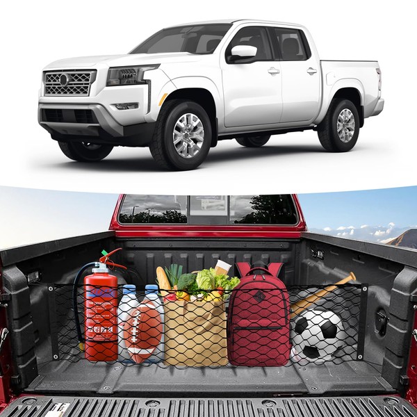 Canvcle Trunk Cargo Net for 2007-2026 Toyota Tundra/2022-2026 Frontier Accessories