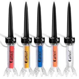 Caiton 5 Piece Magnetic Golf Tee Set with 360° Bounce Technology, Available in 3 Sizes for Enhanced Accuracy, Golf Equipment, Durable Plastic Design for Optimal Performance, Golf Accessories:_90mm/3.54in_5 Counts/set