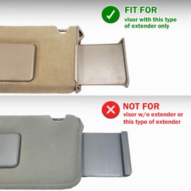 KBH Car Sun Visor Cover for Chevy Tahoe Suburban & GMC Yukon 1995 1996 1997 1998 1999, Left and Right Side Sunvisor Covering, Vinyl Leather Trim, Anti-Scratch, Tan