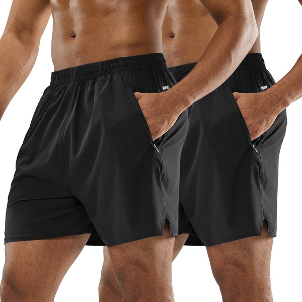 MIER Men's Athletic Shorts 5 Inch Lightweight Runing Shorts with