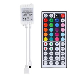 Unbranded RGB LED Strip Light Remote Controller 44 Keys IR Remote for 5050 3528 LED 4 PIn
