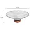 M MIMMU Clear Glass Fruit Bowl for Kitchen Counter Decor