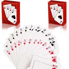 Zhanmai 2 Decks of Playing Cards Mini Playing Cards Small Playing Cards Tiny Cards Deck Miniature Traveling Poker Deck Cards for Party Game Supply, 2.2 x 1.57 Inches