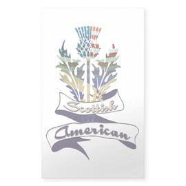 CafePress Scottish American Thistle Rectangle Bumper Sticker Car Decal