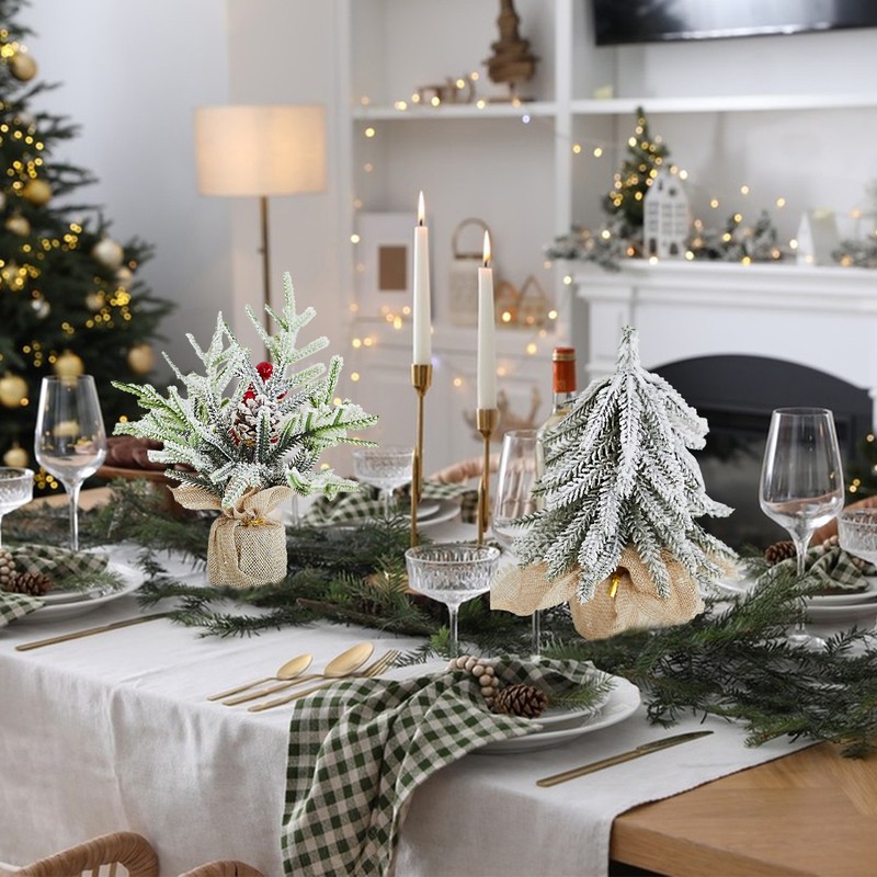 Desktop Xmas Tree Small Simulation Tabletop Decorative Xmas Trees for