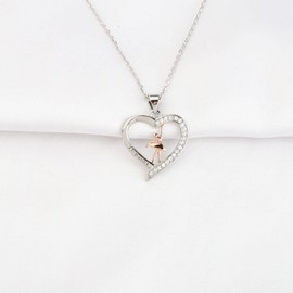 FUSTMW Ballerina Necklaces Ballet Dancer Bracelet Ballet Gifts Ballerina Gift Ballet Jewelry Ballet Recital Lover Gift for Her (ballet necklace)