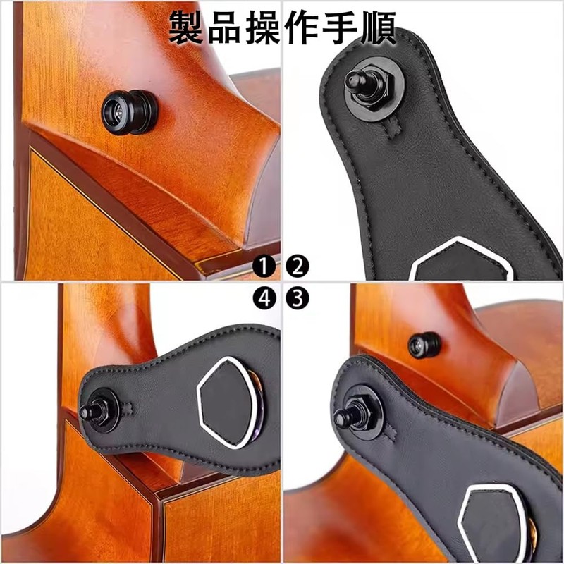 XIANFQNKJ Guitar Strap Lock, Set of 2, Strap Pin, Locking