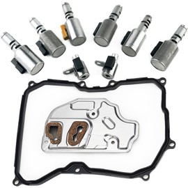 TF60SN 09G Transmission Solenoid Kit Filter Gasket Kit for 2005-2010 Jetta 2.5L, Fits for 2006-2017 Beetle 2.5L, Replace OE TF60SN 09G 09G321370 09G325429A