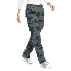 Camouflage Pants for Women Baggy Army Cargos Military Combat Tactical Work Travel Pants with Pockets Camo E Size 12