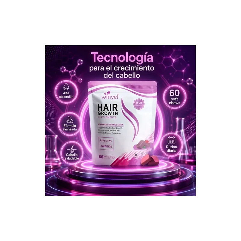 Vitaminas Capilares Mujer Hombre Cabello Fuerte Gomitas