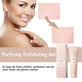 Soleneva 2PCS Purifying Exfoliating Gel, Peeling Gel für Gesicht & Körper, Gesichtspeeling Tiefenreinigung, Feuchtigkeitsspendendes Peeling Gesicht Frauen, Sanfte Hautpflege & Reinigung Cleanser