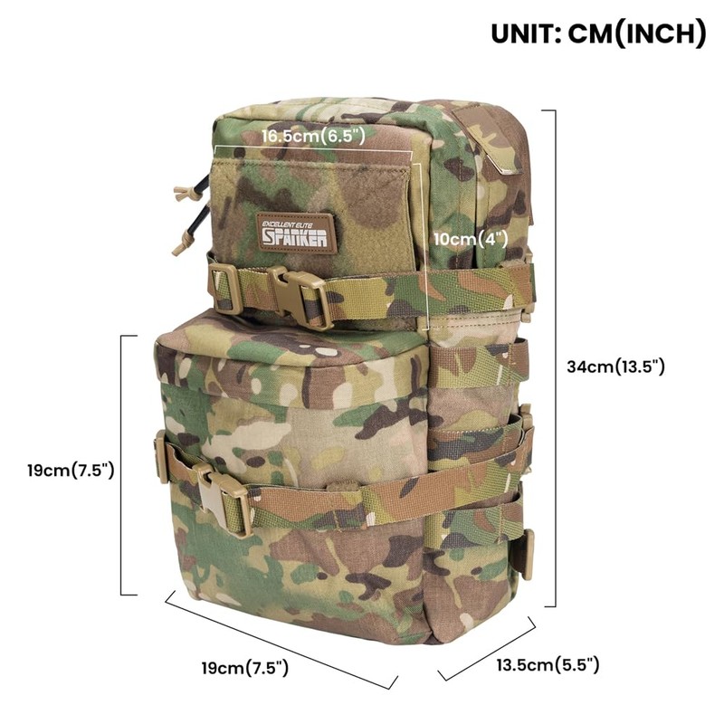 EXCELLENT ELITE SPANKER Tactical Small MOLLE Hydration Pack Water Bladder