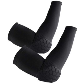 Eiza Elbow Pads 2 Pcs Sports Outdoor Elbow Pads Cushion for Injury Prevention Gardening Work e929 (Black, M)