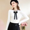 JKQBUX Pre-Tied Bow Tie Ribbon brooches Neck Shirt Tie Collar