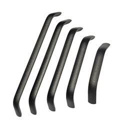 Qrity 2 Units Bow Shaped Cabinet Handles Kitchen Cupboard Drawer Door Bathroom Furniture Pulls, 320mm Hole Centers / 335mm Long, Black