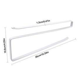 Cozlly 25cm Kitchen Roll Holder, Kitchen Paper Towel Holder Under Cabinet, Paper Roll Holder No Drilling, White