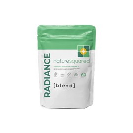 Nature Squared Radiance [Blend]: Probiotics & Marine Collagen Capsules - 60 High Strength Collagen Capsules with Vitamin A, C and Biotin - 1 Month Supply - Made in The UK