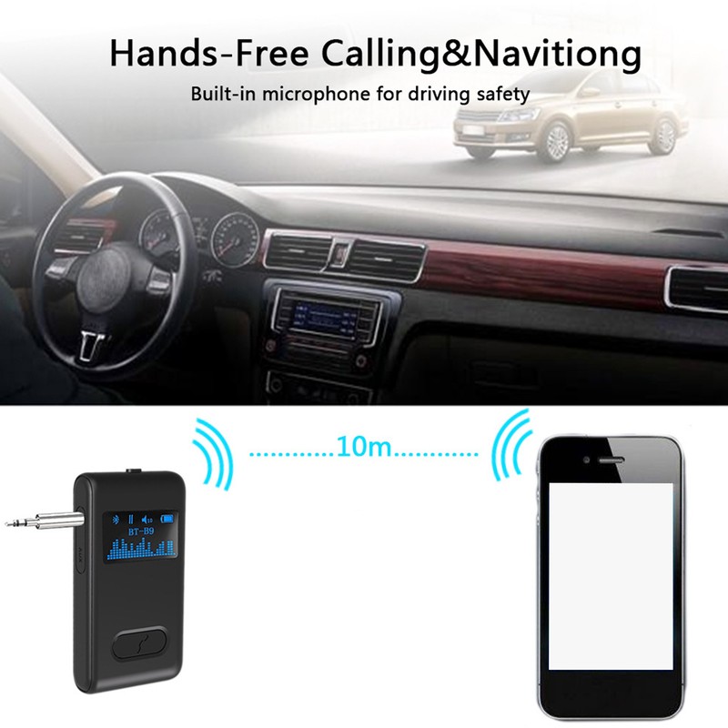Car Bluetooth 5.0 Audio Music Receiver Wireless AUX 3.5mm Speaker
