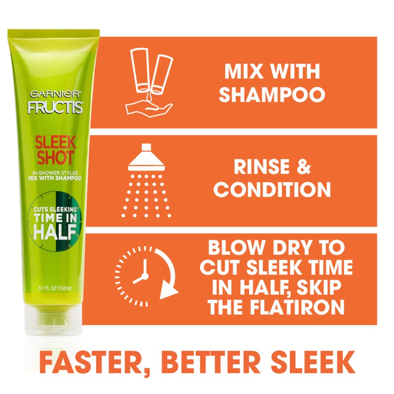 Garnier Hair Care Fructis Sleek Shot In-shower Styler, 5.1 Fluid
