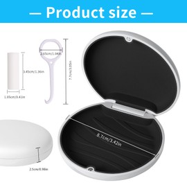 ACSKD Aligner Case, Slim Retainer Box for Travel, Retainer Case Compatible with Invisalign Aligners, Brace Storage Box with Aligner Removal Tool and Chewies,Purple